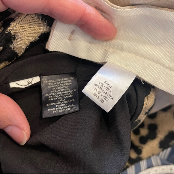 Ann Taylor Banana Republic Pants Women’s 10 Petite Animal Print Neutral Slacks 2 - Picture 7 of 14